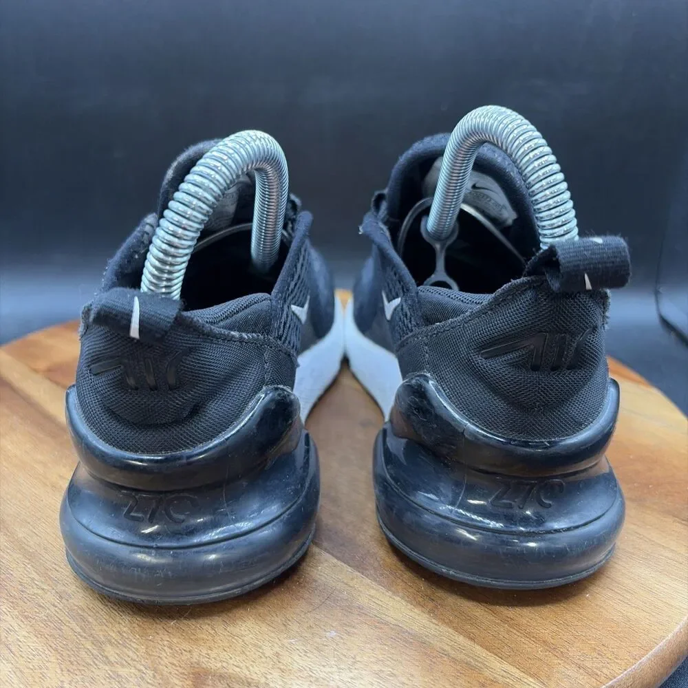 Nike Air Max 270 (PS) Youth Size 2.5Y Shoes Black White Sneakers AO2372-001